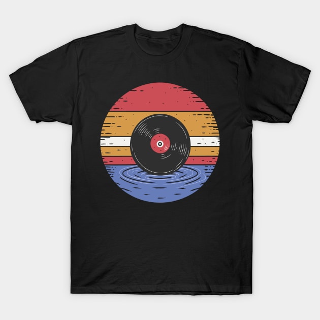 Water Drop Vinyl LP T-Shirt by FanArts